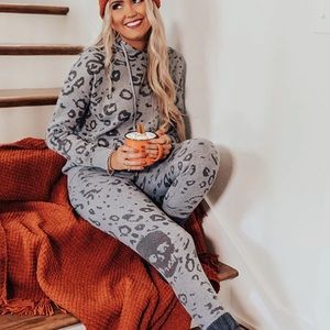 Matching set- Shop Impressions- Cozy hoodie and pants with skeleton detail!